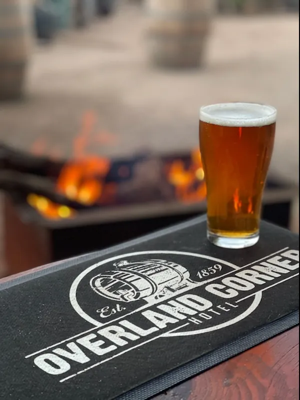 A beer beside the fire