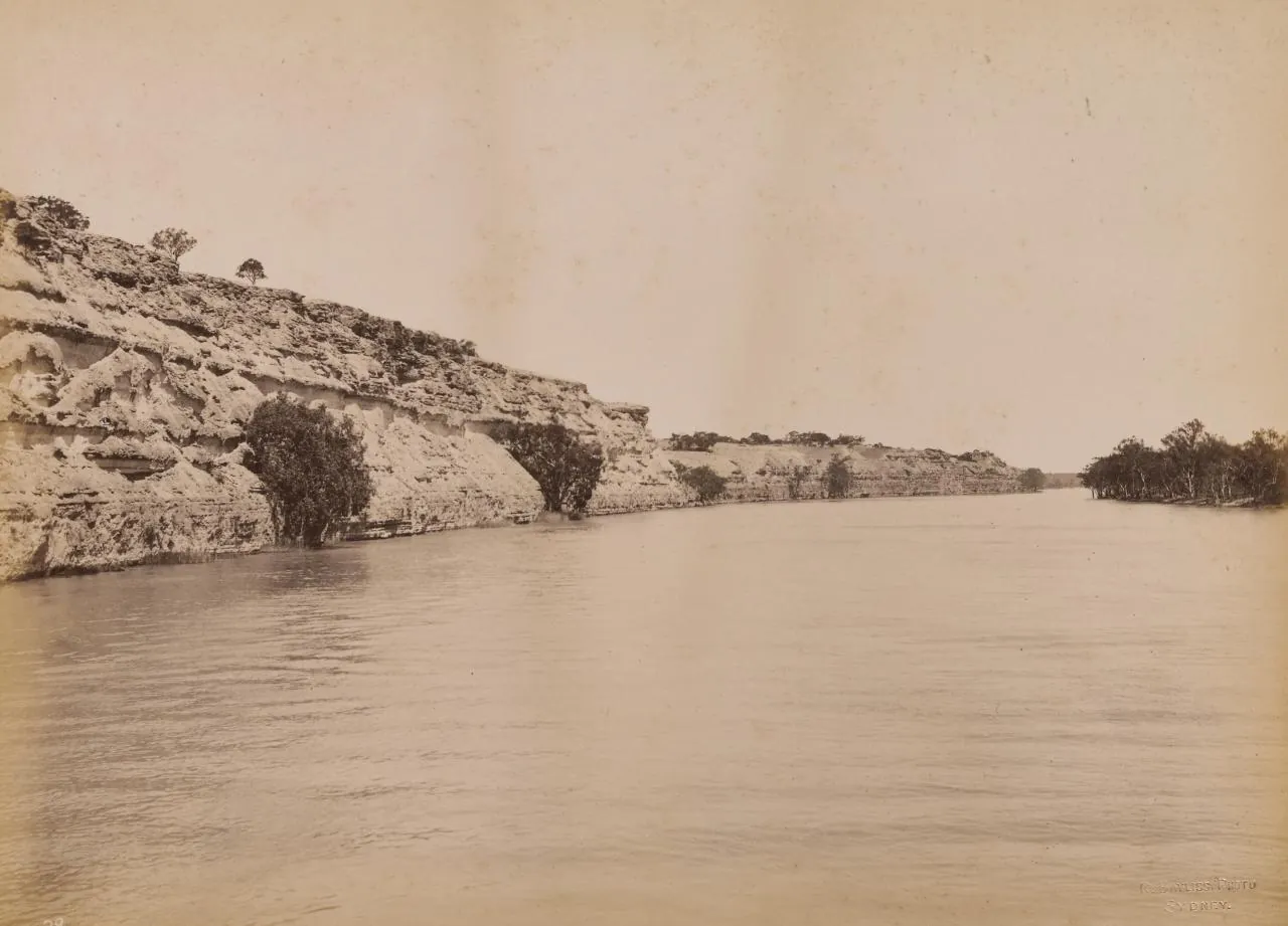 1886 albumen photograph of Overland Corner on the Lower Murray by Charles Bayliss